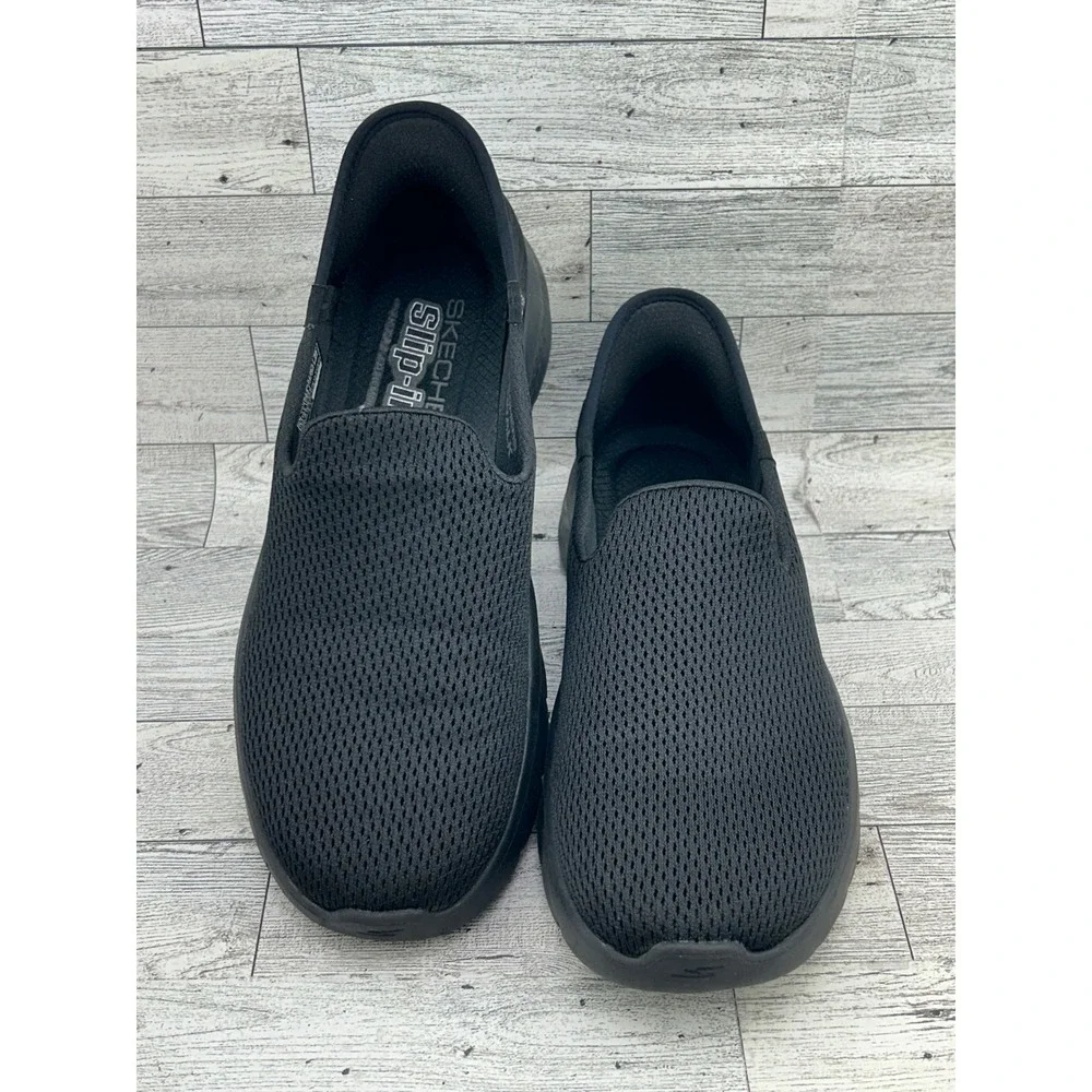 Skechers Hands Free Slip-ins‎ Go Walk Black Mesh Walking Shoes 124963 Womens 8.5
